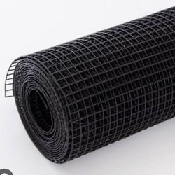Black metal wire mesh, 1/2 inch, 24 inches x 25 feet, black outer coating with added corrosion-resistant PVC material, chicken coop mesh, rabbit cage 