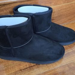 Women Winter Snow Boots, Black, Size 10M