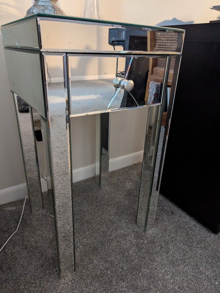 Pair Of Mirrored Night Stands