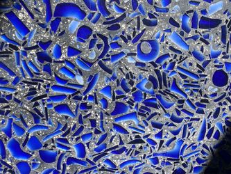 Vetrazzo - Cobalt Sky with Patina countertop remnants
