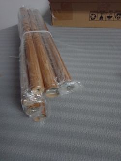 Metal Curtain Rods Set with brown Finish- WD 36-88
