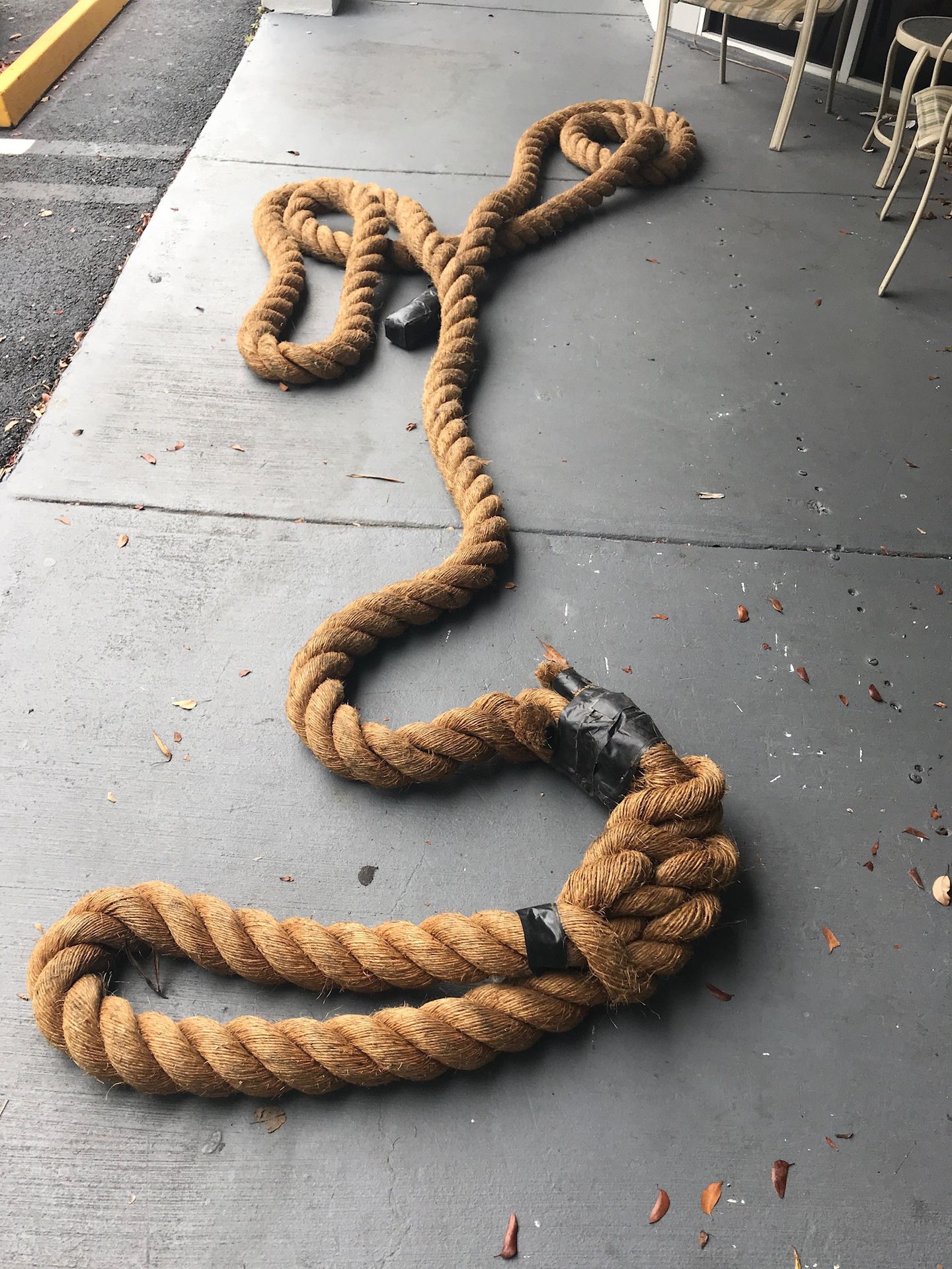 CrossFit very heavy Battle Rope Workout