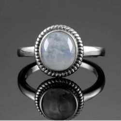 R60-925  Sterling Silver Moonstone Ring!