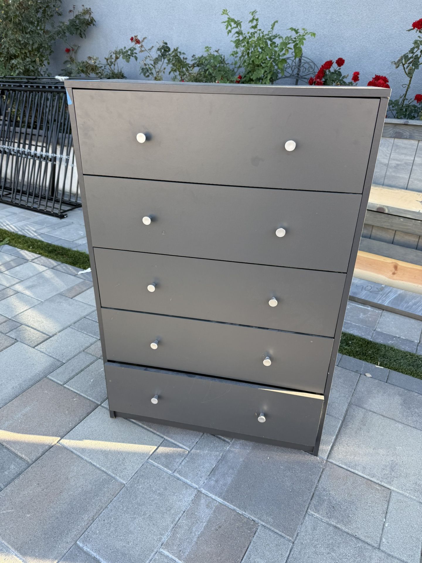 Dresser Cabinet Bedroom 5 Drawer Storage