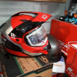 Supermoto Helmet Size Large With Special Electric Snow Shield