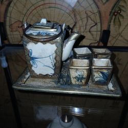 Antique Mini Teapot Set Of Unknown Origin 