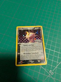 Meowth stamped card