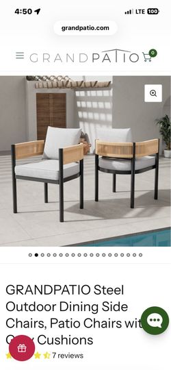 Grand Patio Set of 4 Outdoor Dining Chairs
