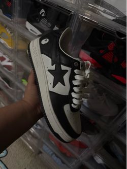 Bapesta white and black