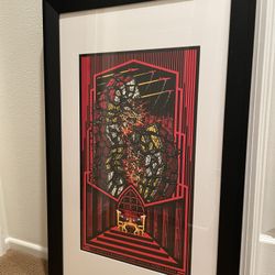 Framed PEARL JAM Poster From Los Angeles Show (November 23, 2013 Show)