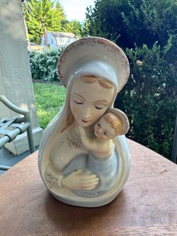 Vintage 1960s Shafford Japan Madonna & Child Planter #4150