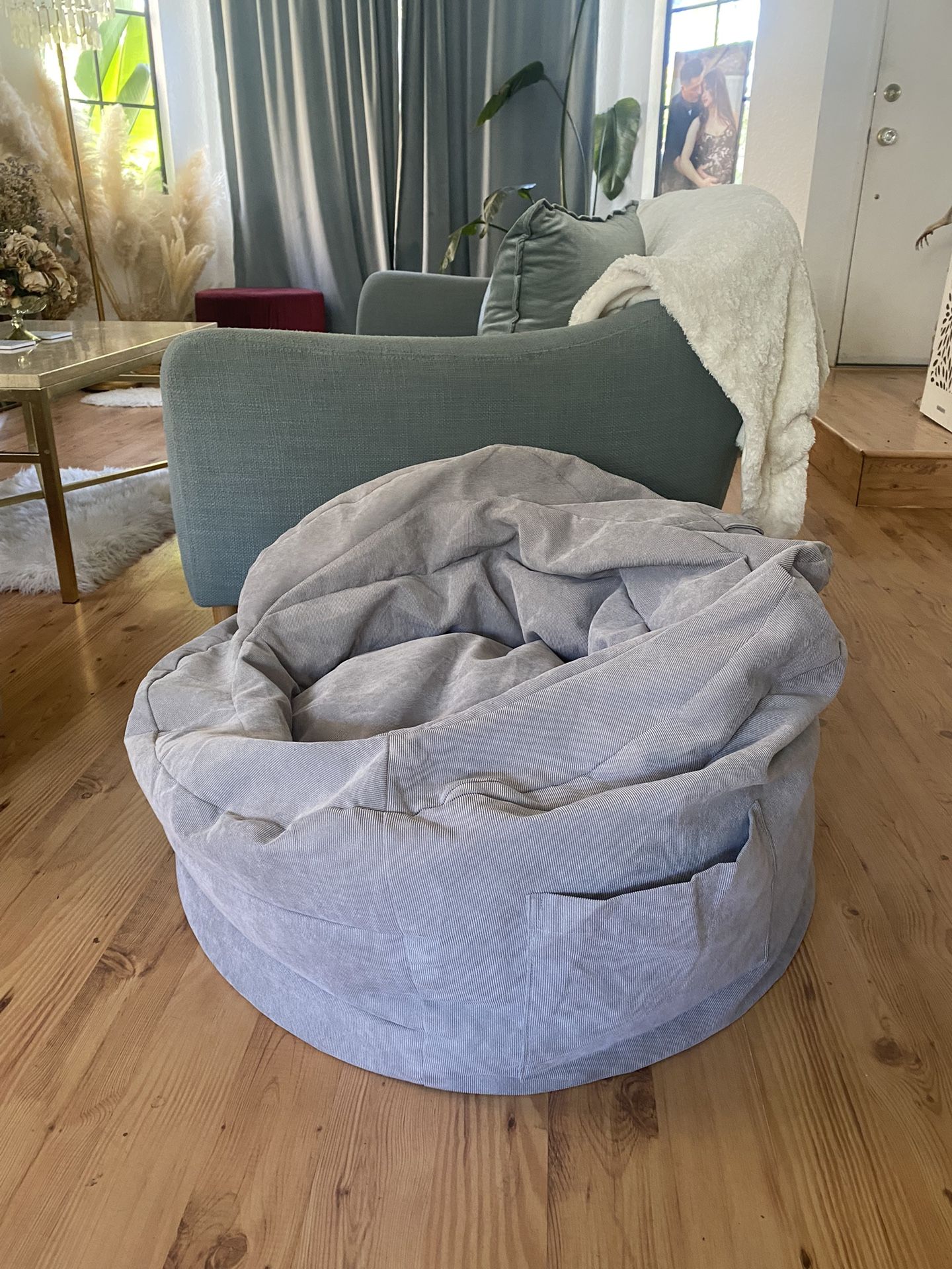 Bean Bag Chair for Kids (Gray Color)
