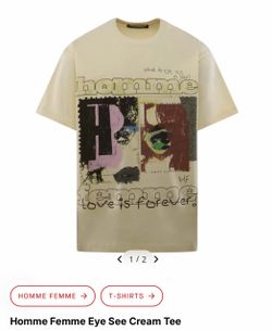 Homme Femme Eye See Cream Tee (Sz Medium- NWT)