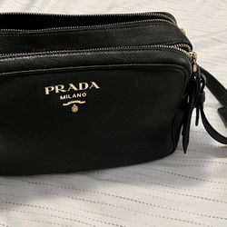 Authentic Prada Black Vitello Leather bag