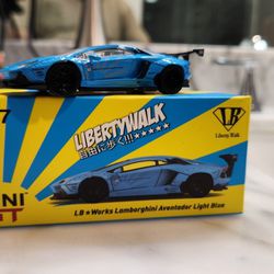 Mini GT LBWK Lamborghini Aventador - Light Blue 