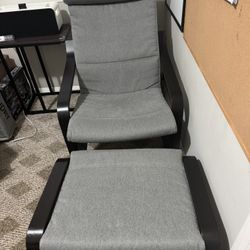 Ikea Poang Chair & Ottomam