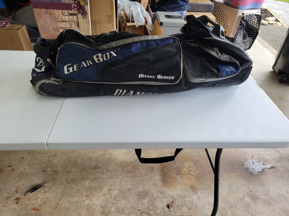 Used Diamond Gear Baseball Bat & Gear Bag