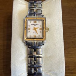 Ladies Solid 18k Gold & Stainless + Diamonds 💎 Swiss Watch 
