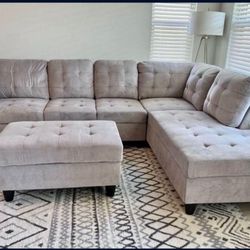 New Sectional With Ottoman 