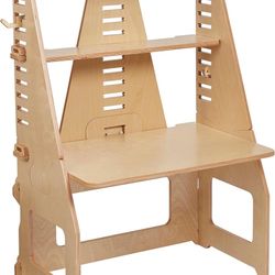 ECR4Kids Grows with Me Sit or Stand Desk, Kids Furniture, Natura