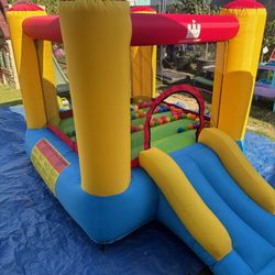 Costway Inflatable Bouncer Kids Bounce House Jumping Castle Slide with Blower