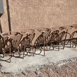 6 Iron Barstools