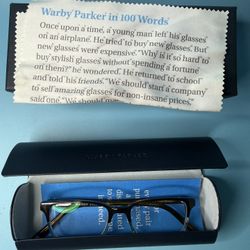 Warby Parker Eyeglasses Frames WILKIE 325 Brown Blue Rectangular 50-18-145