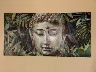 24”x48” Buddha Canvas Wall Art – Large Decorative Wall Decor