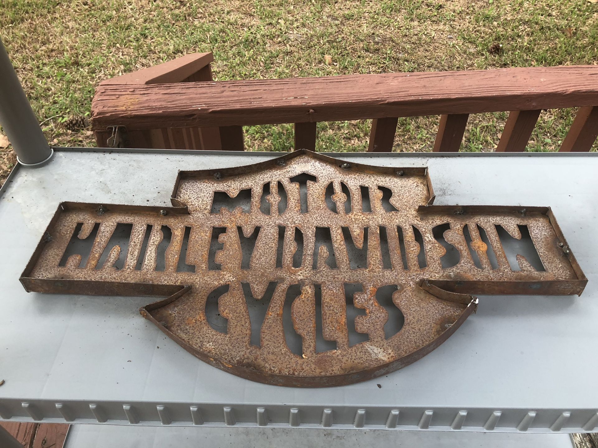 Harley Davidson motorcycle metal sign 65obo