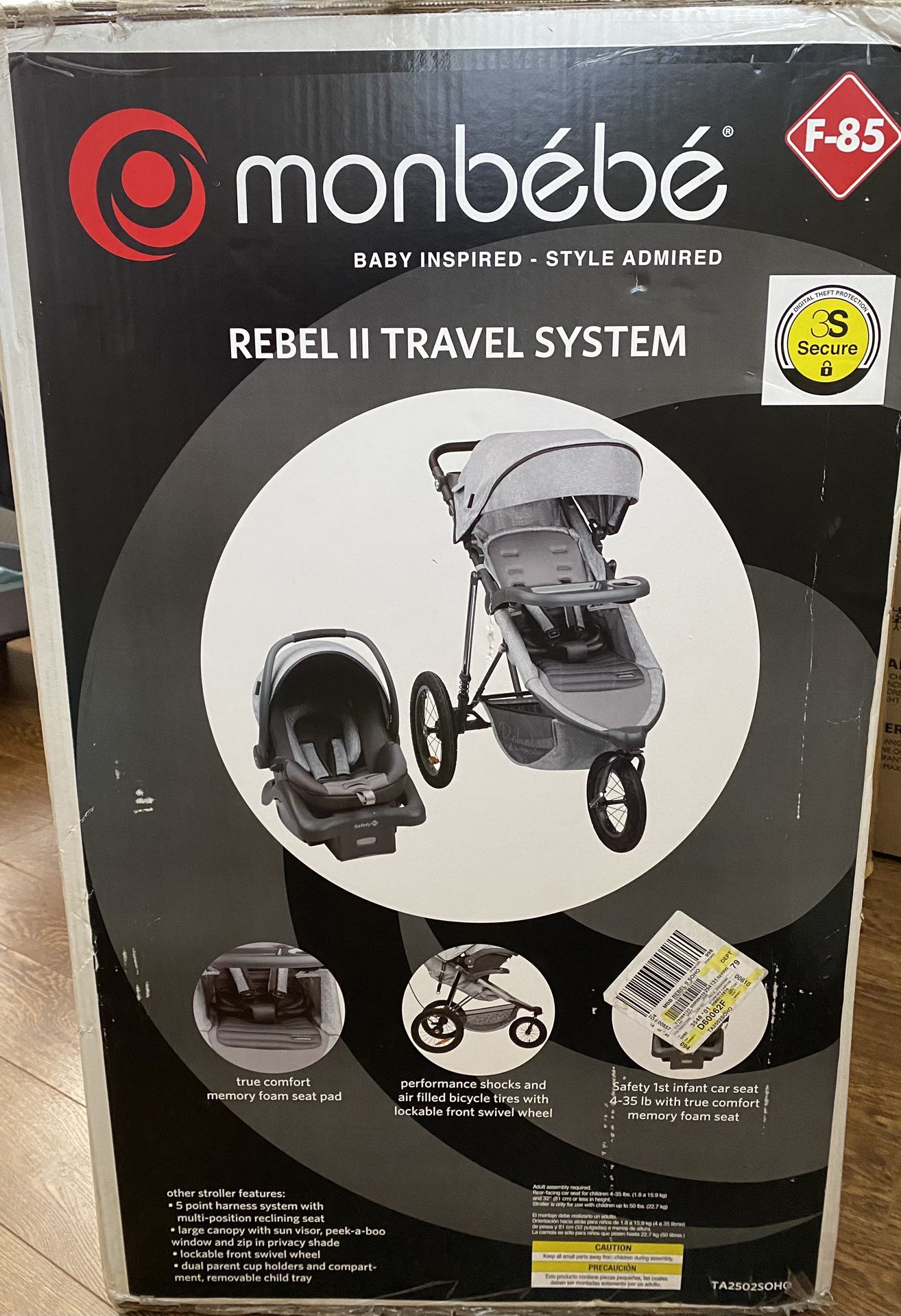 Monbèbè - Rebel II Travel System - Brand New