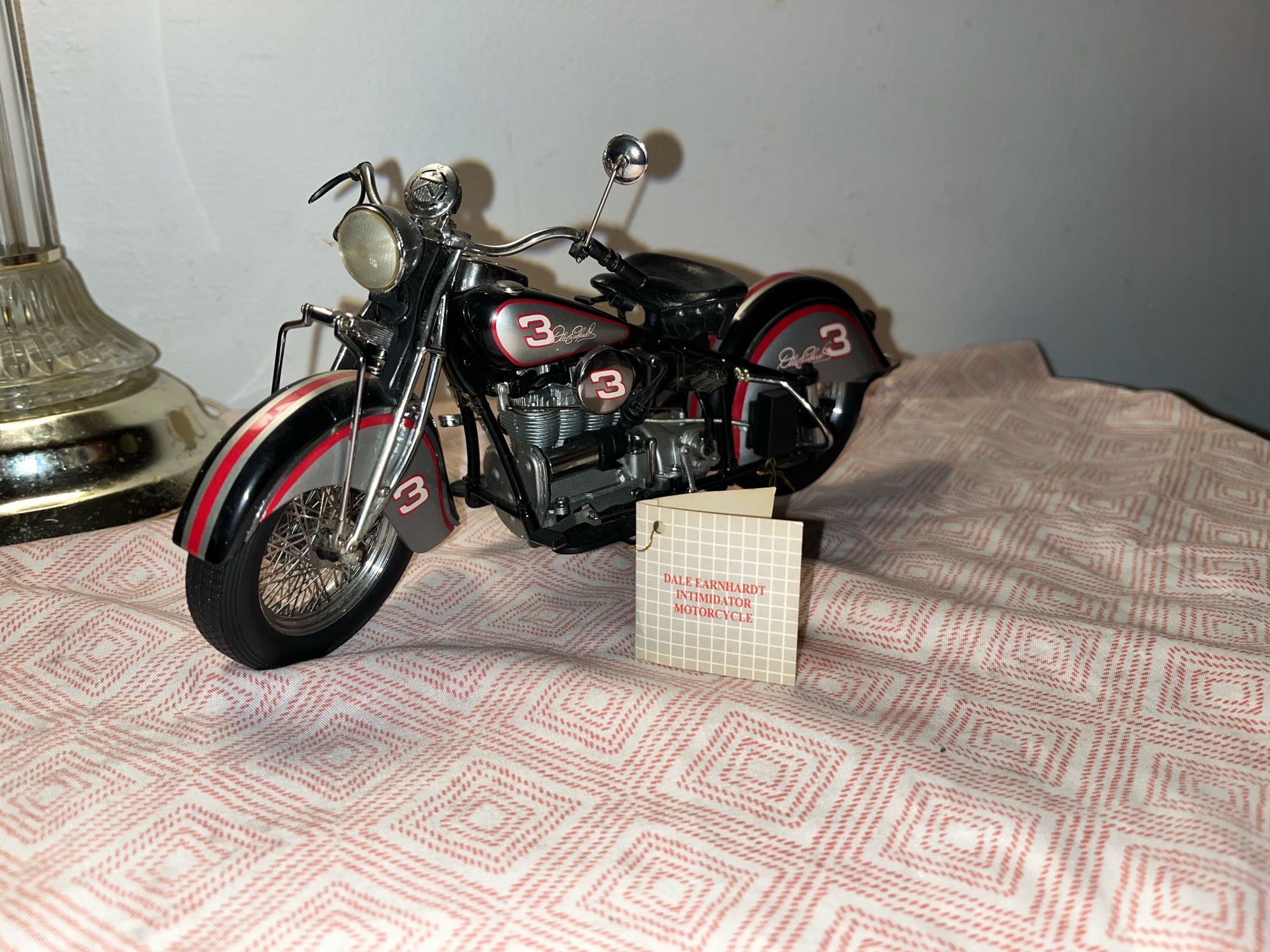 Franklin Mint Harley Davidson Dale Earnhardt Intimidator Motorcycle Collectible 