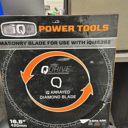 Brand New iQ Power Tools 16.5” Q-Drive Masonry Blade