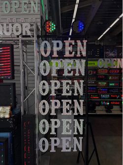 Business signs, store front signs, box signs custom signs neon signs led strip lights