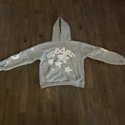 Grey sp5der hoodie