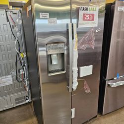 Side By Side Refrigerator Stainless Steel Ge Appliances 36 Inch Wide