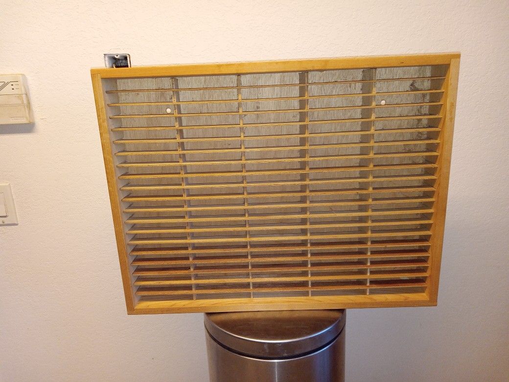 Vintage Napa Valley Cassette Wood Holde Case Wall Mount