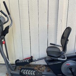 elliptical and bike in super good condition like new used only 3 times.