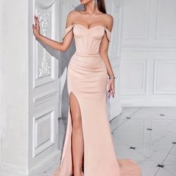 Women's  Front Slit Party Dress 