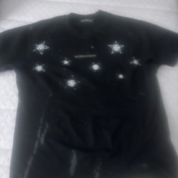 Black Crome Heart’s T-shirt.small With Black Whit White Star’s On The Front