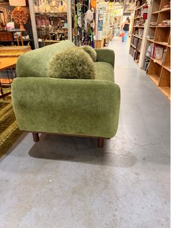 Olive Green Sofa – Organic Modern Designer Style