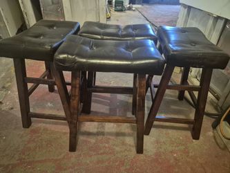 2 Counter Stools, Dark Brown