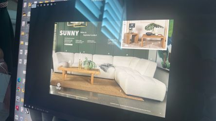 Sectional corner chair and ottoman sofa