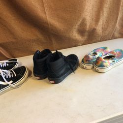 Vans 3 Pair Sneakers 4.5-5.5 Good Condition