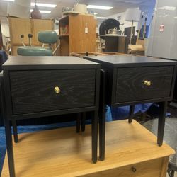 Pair Of Black Nightstands— 14” x 15” 