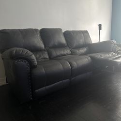 Black leather Sofa
