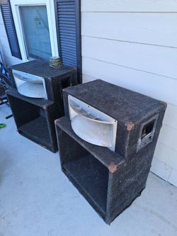 Vintage Original Cerwin-Vega PA Speakers, Mic & Stage Light Lot (As-Is / Project)
