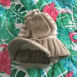 6-9 Months Boys Warm Cap And Mittens 