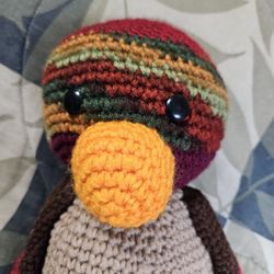 Large Crochet Duck Stuffed Animal