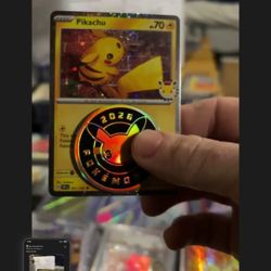 Pkomon Pickachu  With Coin 30th Anniversary 