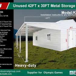 AllMetal K4230T 30'x42' Steel Garage Building. NEW!